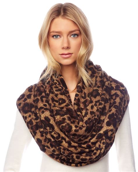 michael kors leopard infinity scarf|Leopard Jacquard Wool Infinity Scarf .